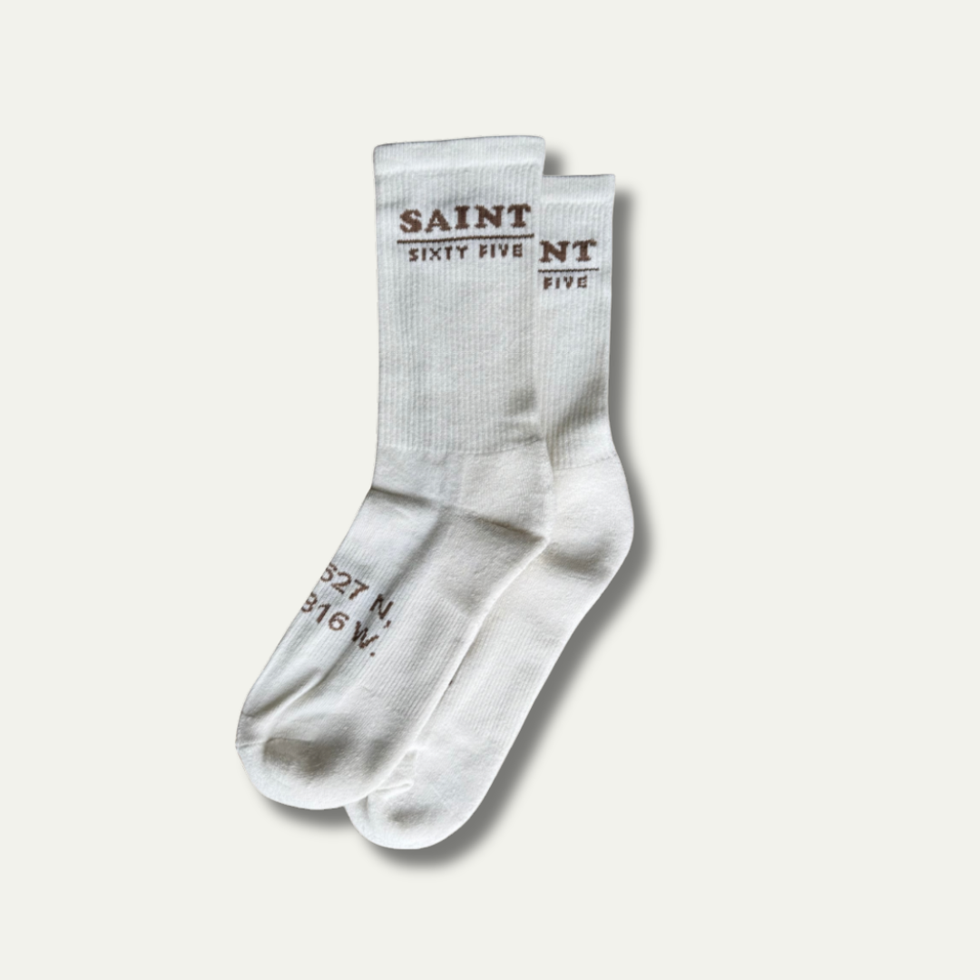 Everyday Crew Socks- Cream/Mushroom