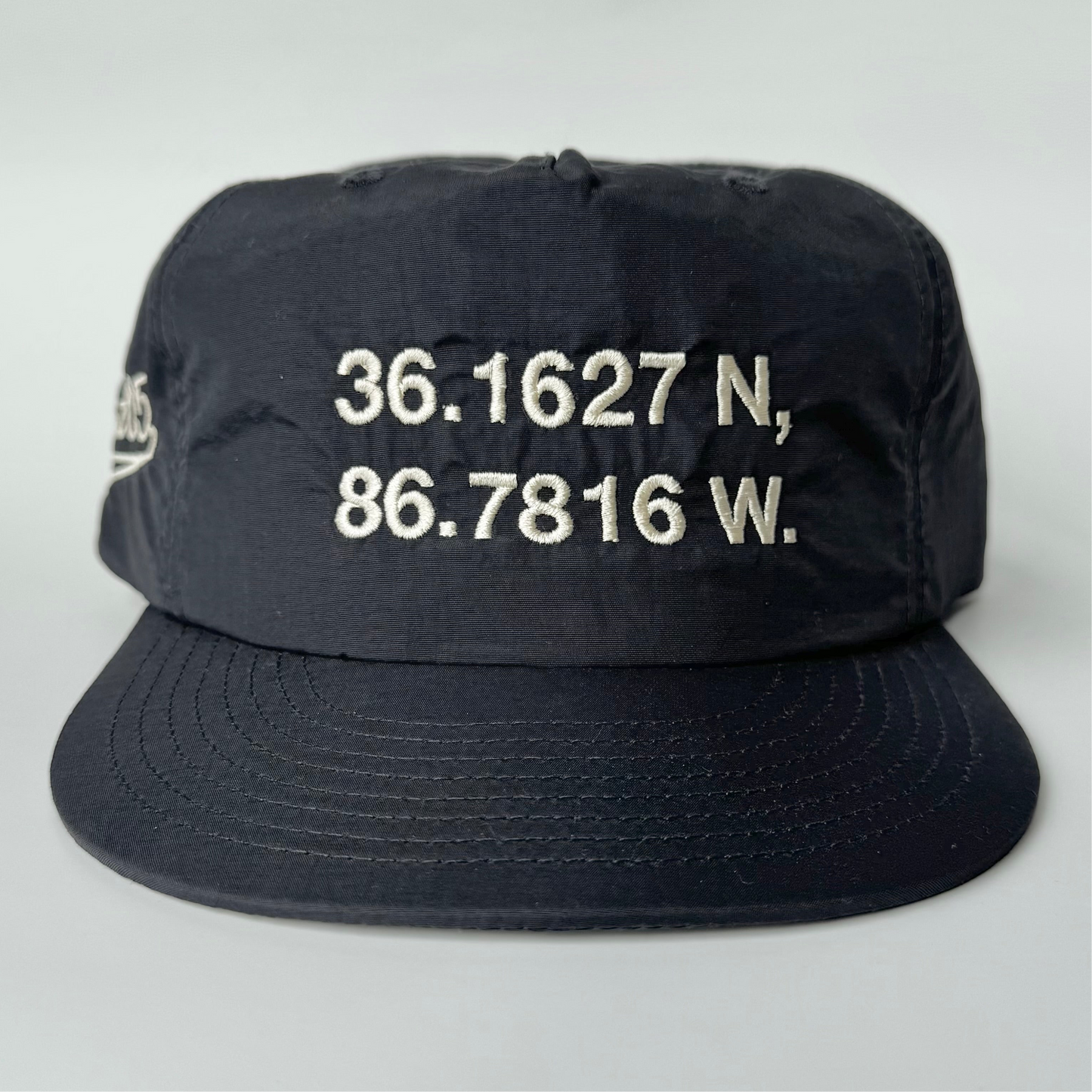 Friends & Family- Nylon Embroidered Nashville Coordinates/Alternate Logo Hat.