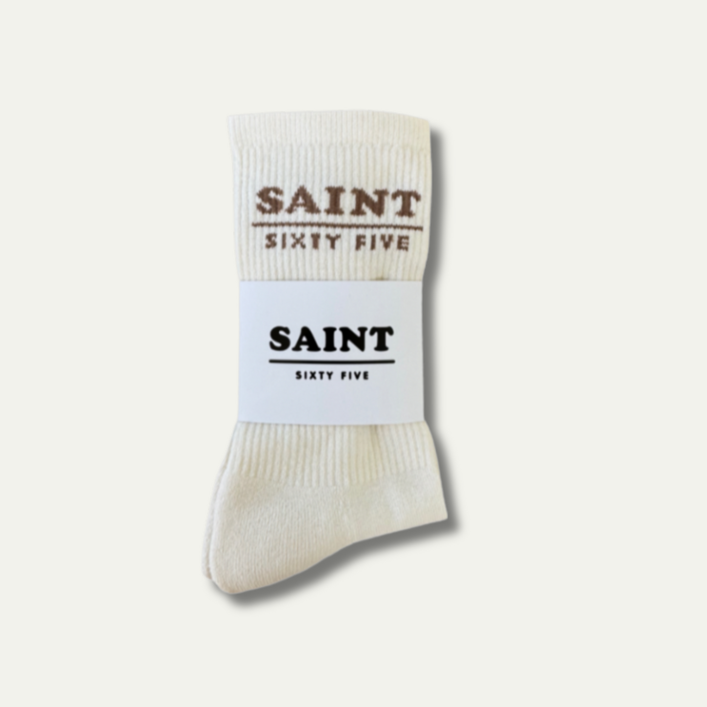Everyday Crew Socks- Cream/Mushroom