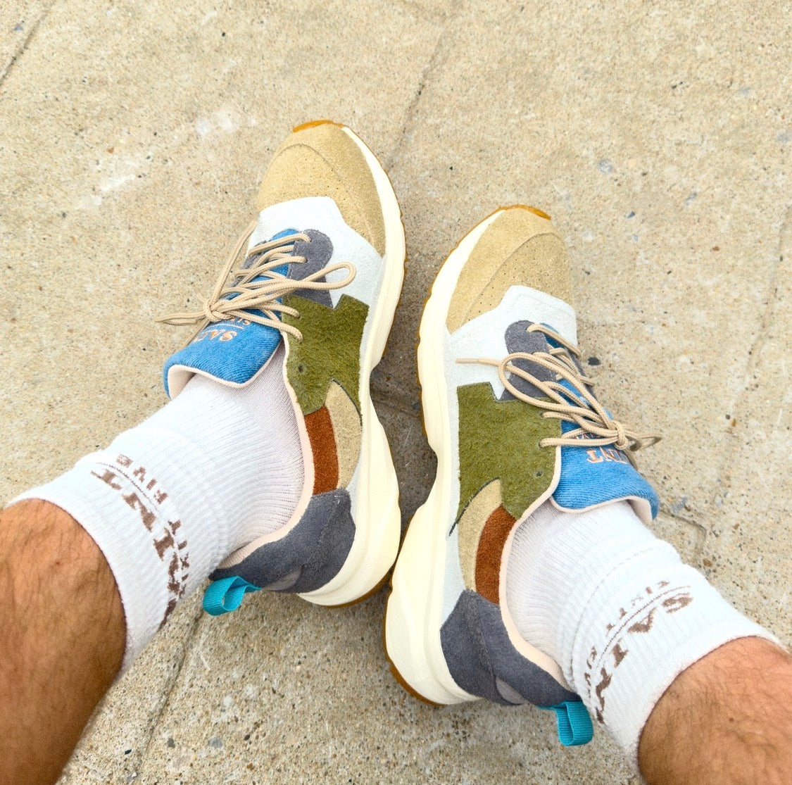 Everyday Crew Socks- Cream/Mushroom