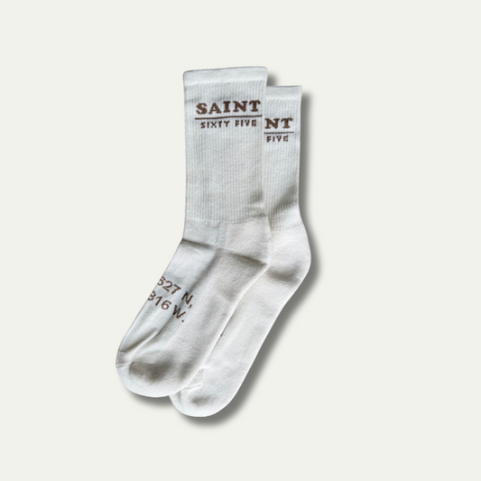 Everyday Crew Socks- Cream/Mushroom