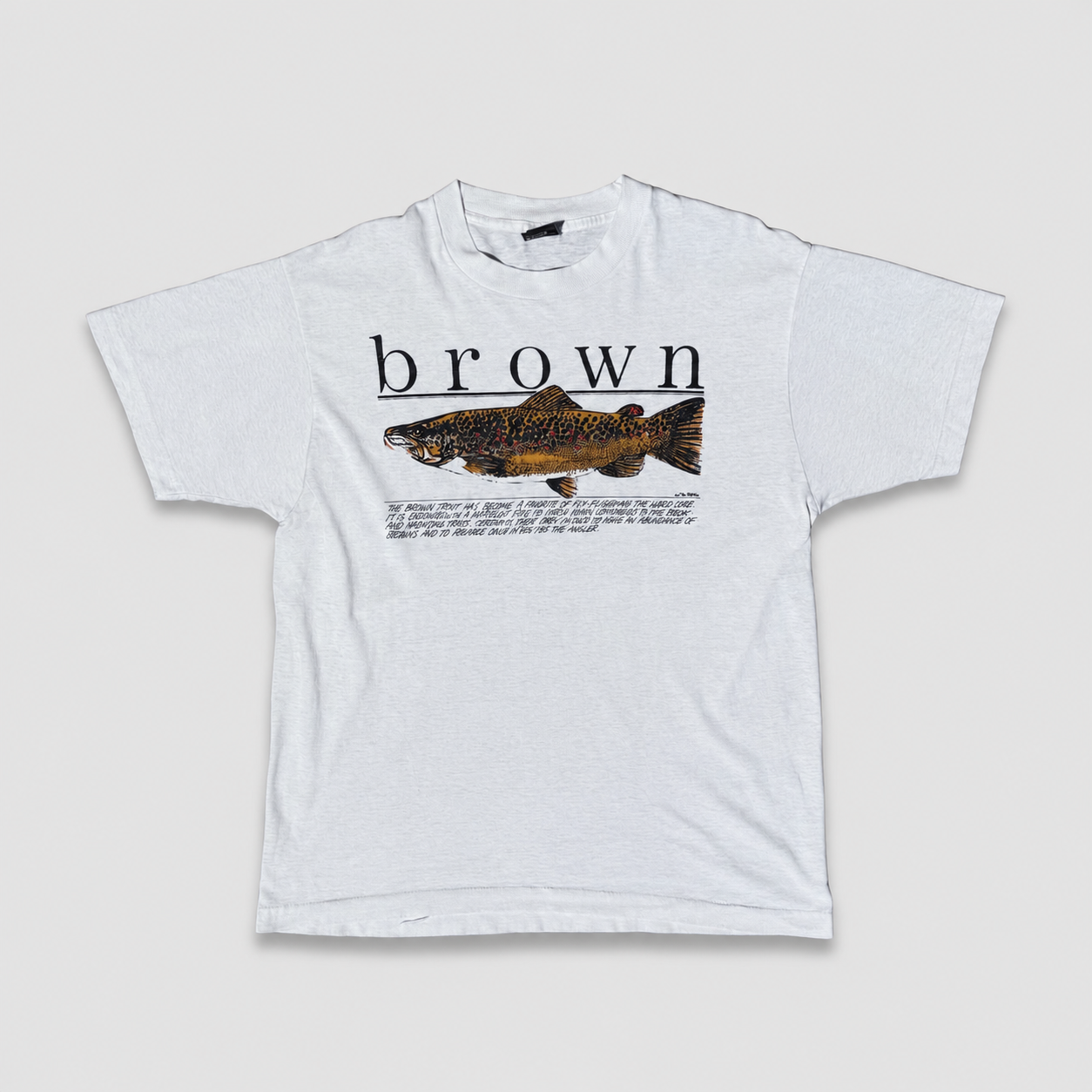 Vintage Brown Trout T-Shirt - XL