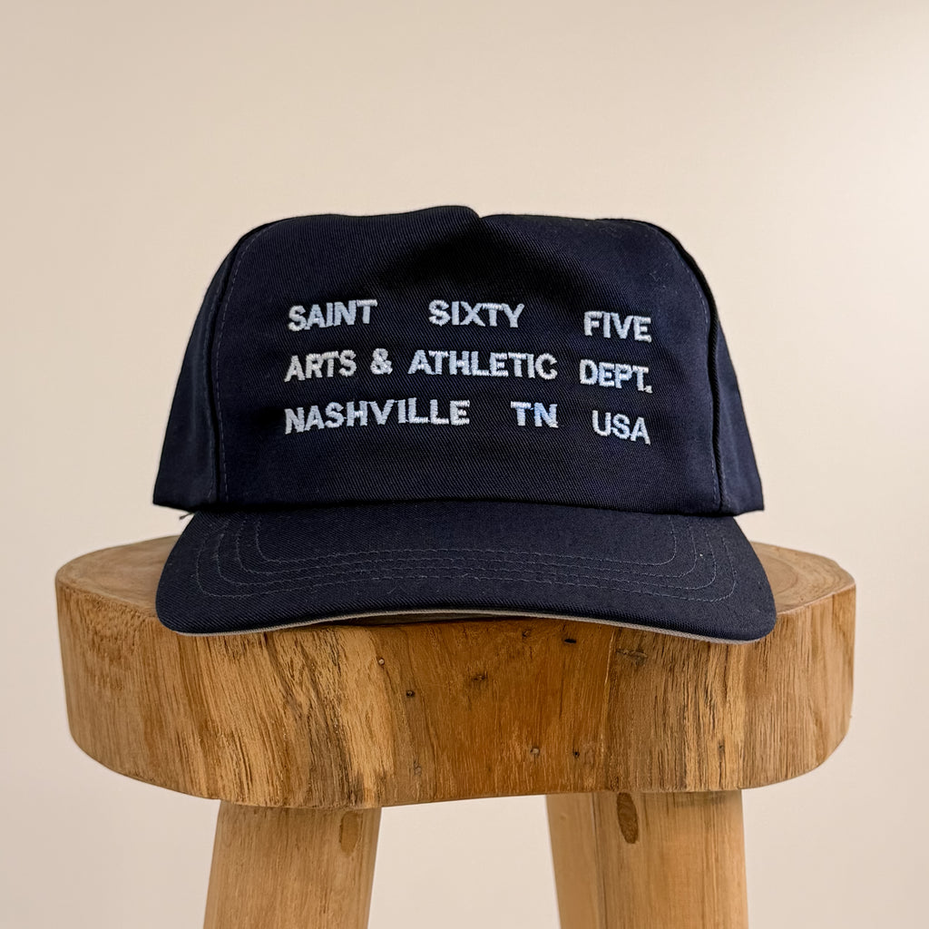 Twill Arts & Athletic Dept. Hat- Indigo Dyed Embroidery Thread