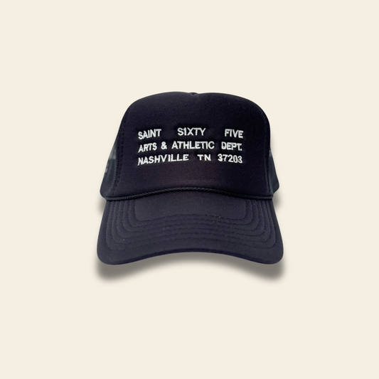 Sample Hat- Arts & Athletic Dept. Foam Trucker- Black