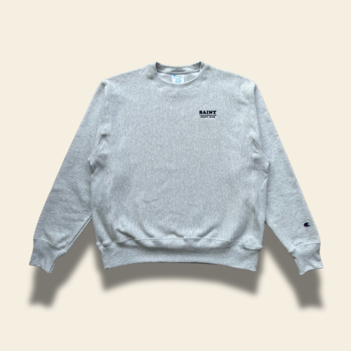 Saint Sixty Five x Champion Reverse Weave Crewneck Sweatshirt- Silver Grey