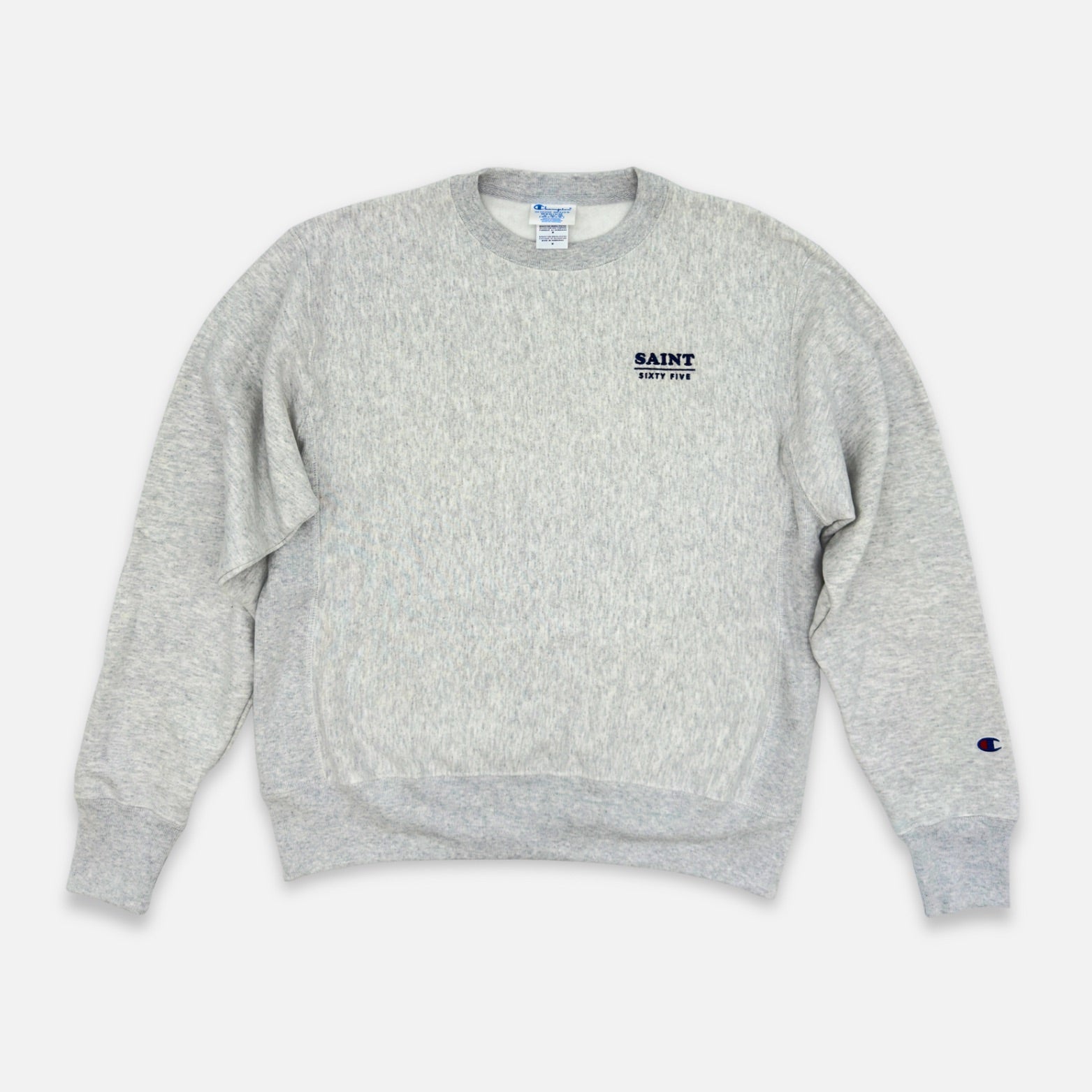 Saint Sixty Five x Champion Reverse Weave Crewneck Sweatshirt- Silver Grey